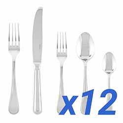 Contour 60pc Service for 12, Hollow Handled Knifes