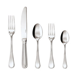 A photo of Perles 5pc Place Setting, Solid Handle