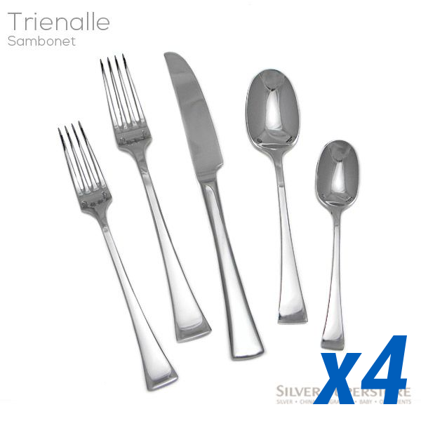 Triennale Silverplate 20 Piece Service for 4 Hollow Handle