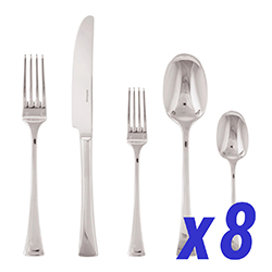 A photo of Triennale Silverplate 40 Piece Service for 8 Solid Handle