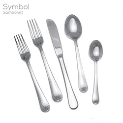 A photo of Symbol Silverplate 5 Piece Place Setting Solid Handle