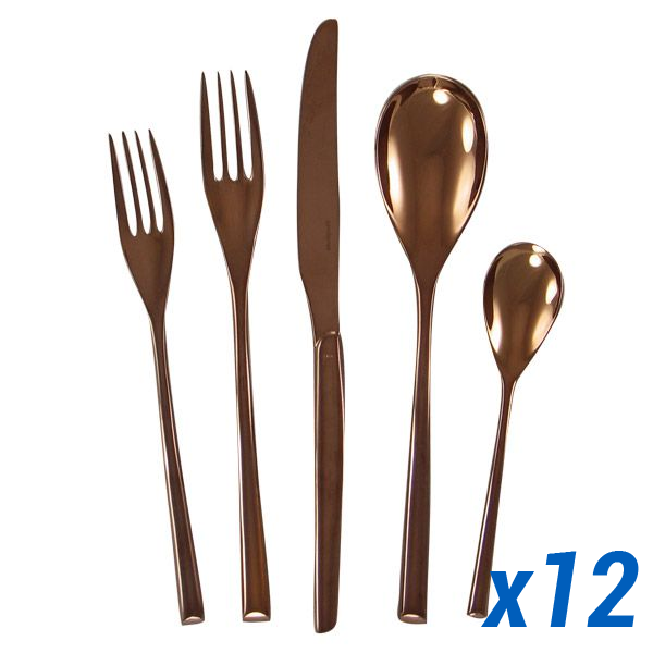 H-Art Copper 60pc Service for 12
