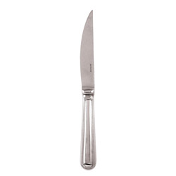 Contour Silverplate Steak Knife, Solid Handle, 8.87in.