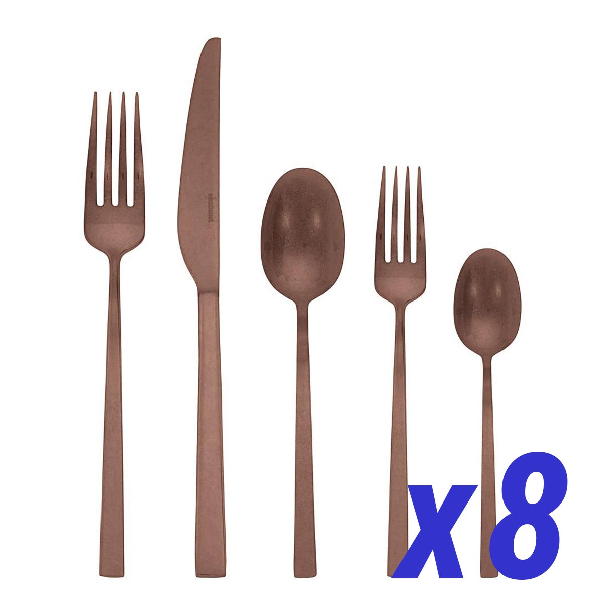 Linea Q Copper Vintage 40pc Service for 8