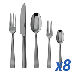 A photo of Flat Black 40pc Service for 8