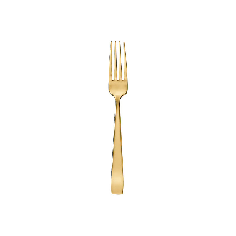 Flat Gold Dessert Fork