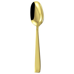 A photo of Flat Gold Serving Spoon