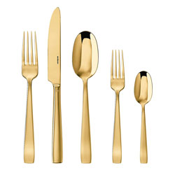 A photo of Flat Gold 5pc Place Setting