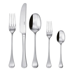 A photo of Queen Anne 5pc Place Setting, Solid Handle