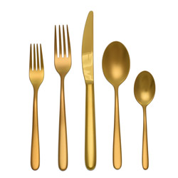 A photo of Hannah Diamond Red Gold 5pc Place Setting