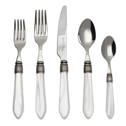 A photo of Porto White 5pc Place Setting