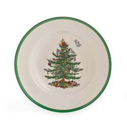 A photo of Christmas Tree Soup Plate, 9in.