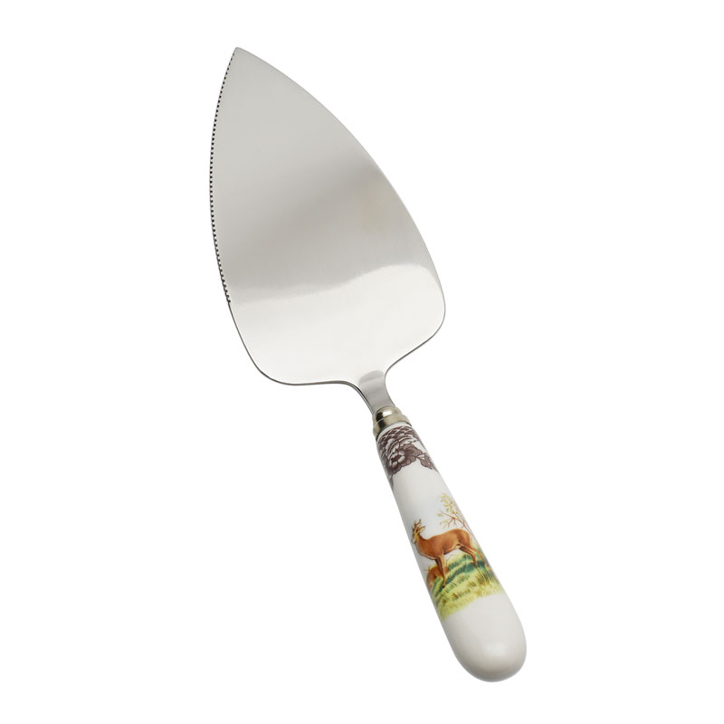 Woodland Porcelain Cake Slice Server, Deer