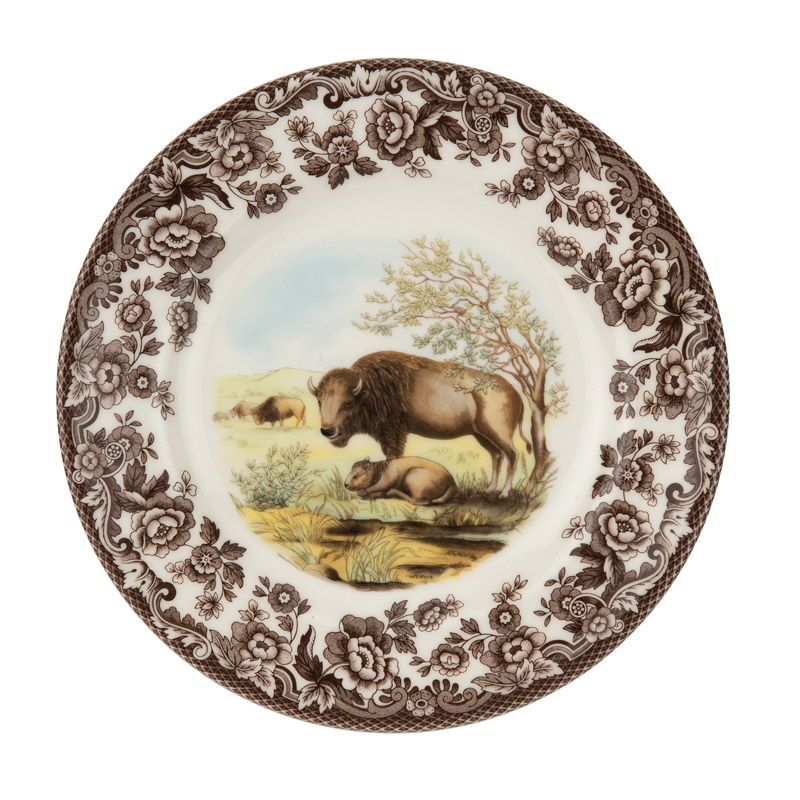 Woodland Salad Plate, Bison