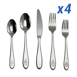 A photo of 20pc Flatware Set, Service for 4