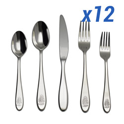 A photo of 60pc Flatware Set, Service for 12