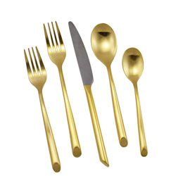 A photo of Wave Gold 5pc Place Setting