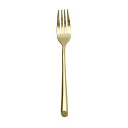Wave Gold Satin Dinner Fork