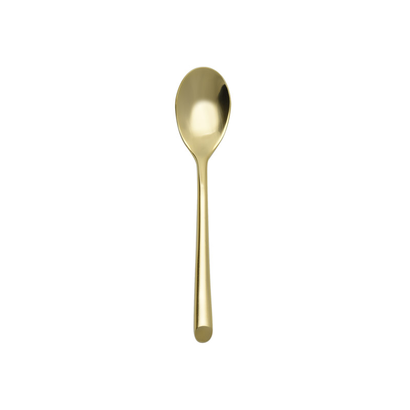 Wave Gold Satin Teaspoon