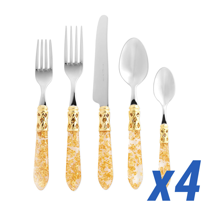 Aladdin Brilliant Gold Fleck 20pc Service for 4