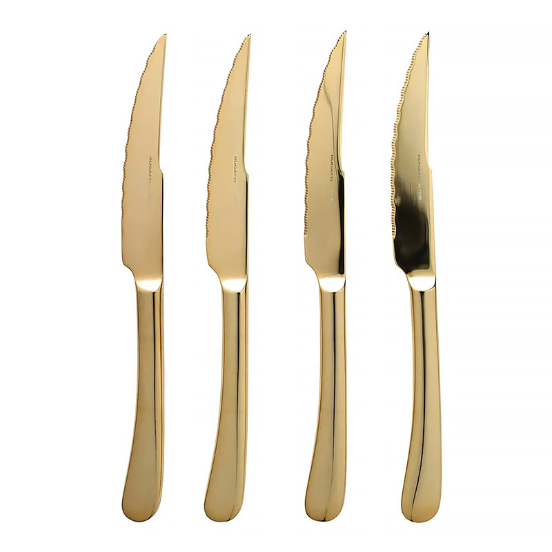 Settimocielo Gold Steak Knives, Set of 4