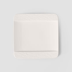 Manufacture Rock Blanc Dinner Plate, Square