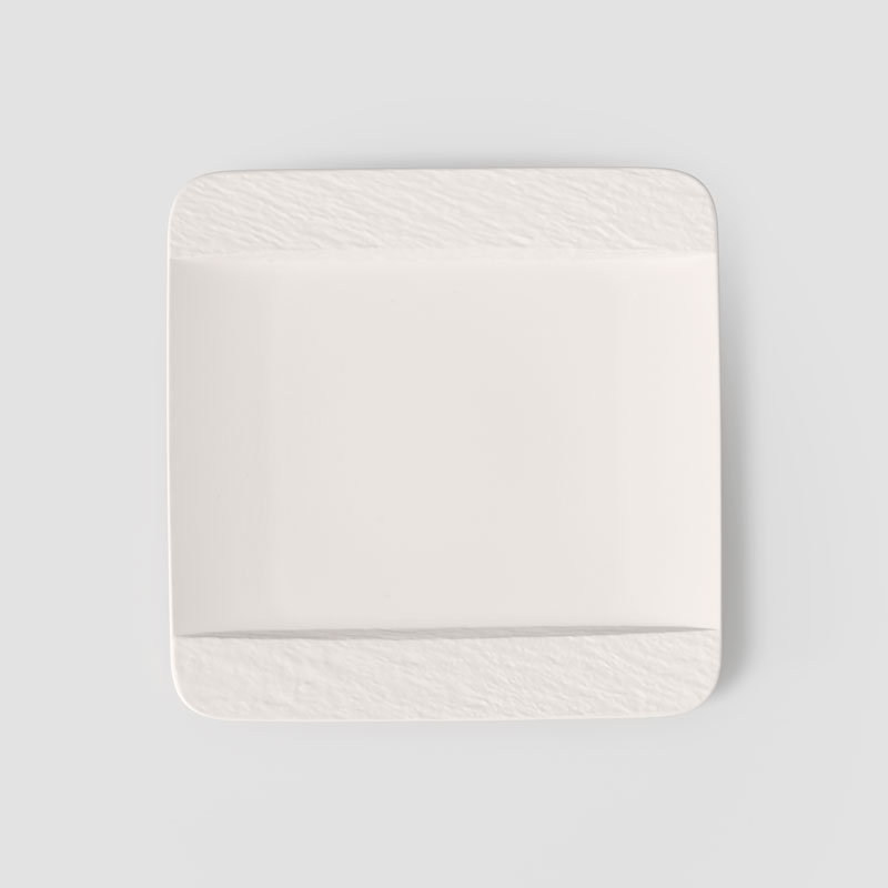 Manufacture Rock Blanc Dinner Plate, Square