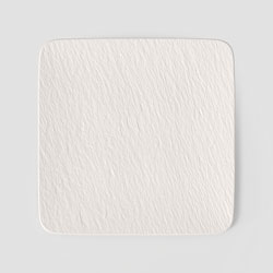 A photo of Manufacture Rock Blanc Square Buffet Plate