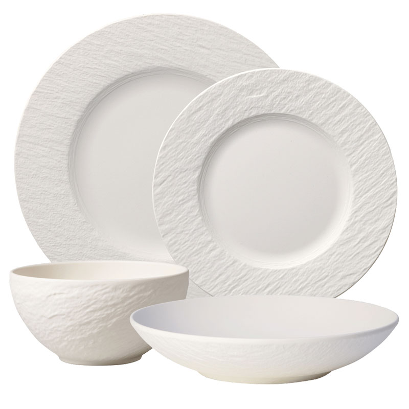 Manufacture Rock Blanc 4pc Place Setting
