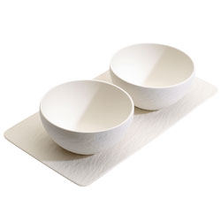 Manufacture Rock Blanc 3pc Condiment Set