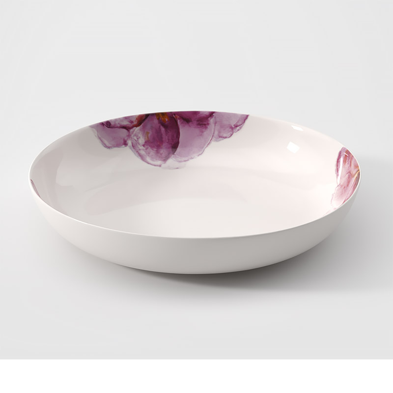 Rose Garden Round Large Vegetable Bowl