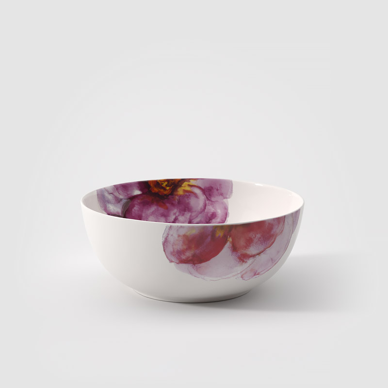 Rose Garden Round Medium Vegetable Bowl