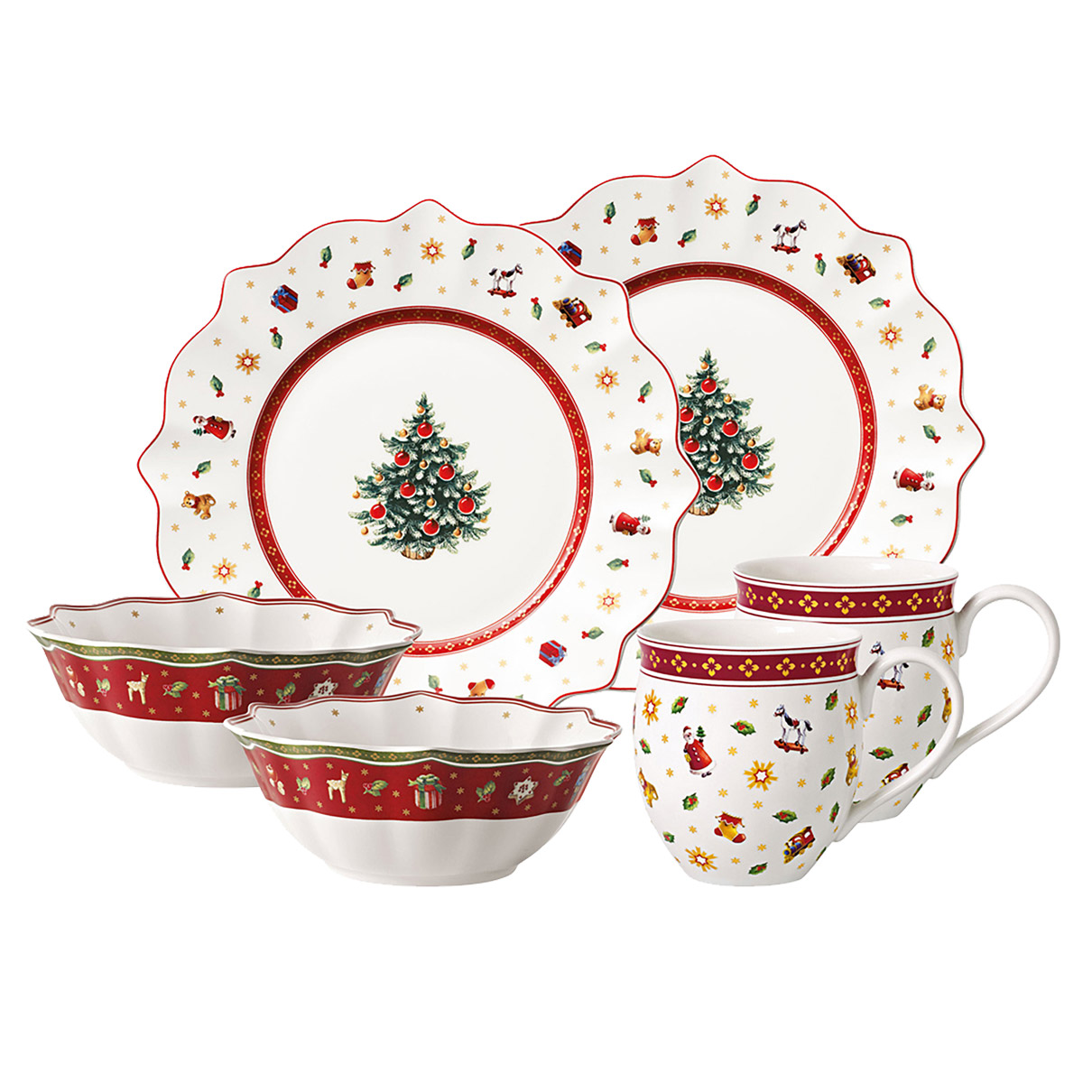 Toys Delight, Breakfast for 2, 6 Piece Set, White