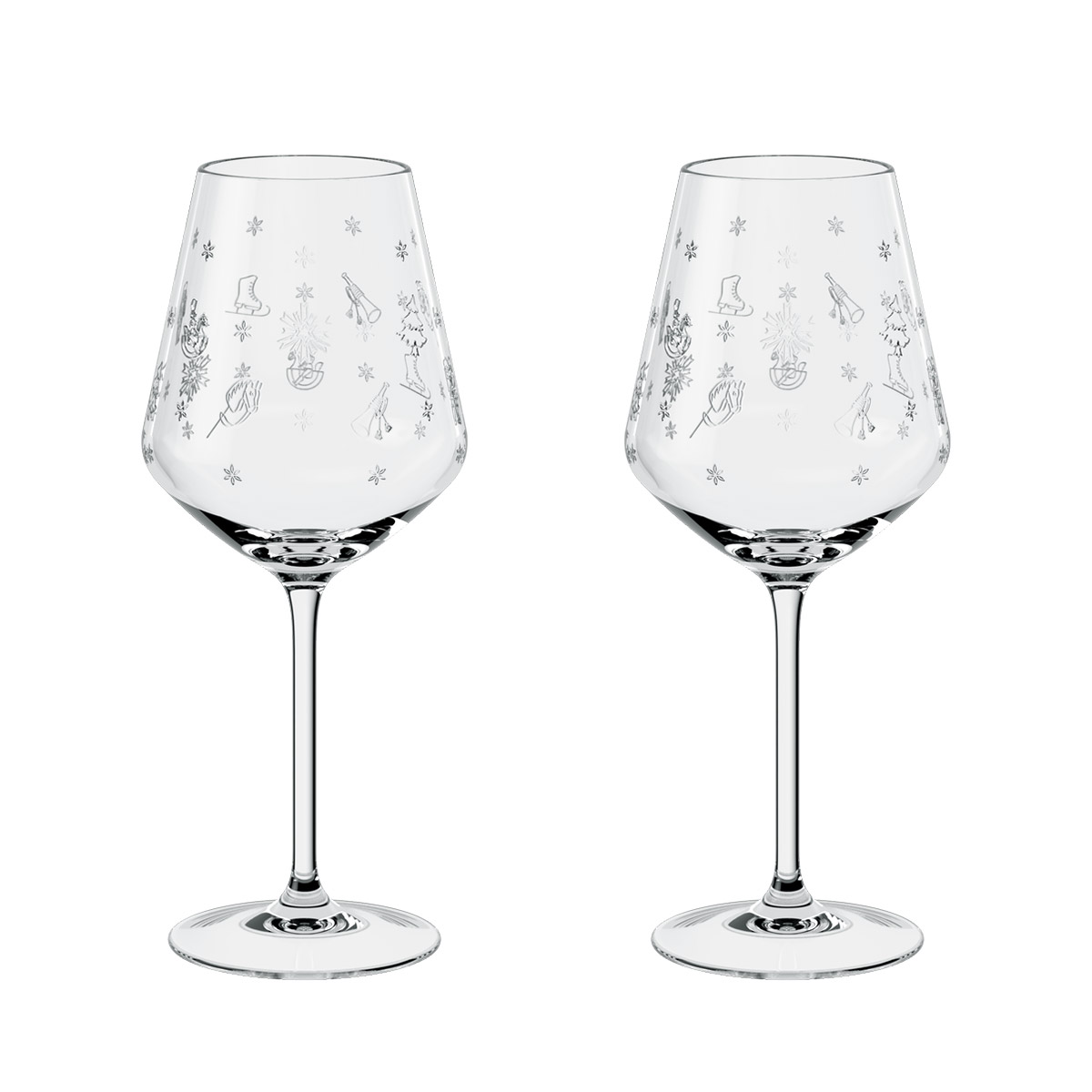 Toys Delight Red Wine Glass, Pair