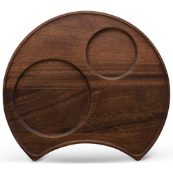A photo of Kona Wood Crescent Serving Tray 13 Inch