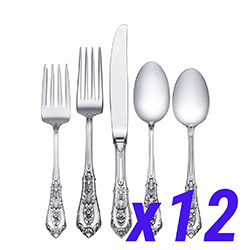 Rose Point 66pc Service for 12, Place Size
