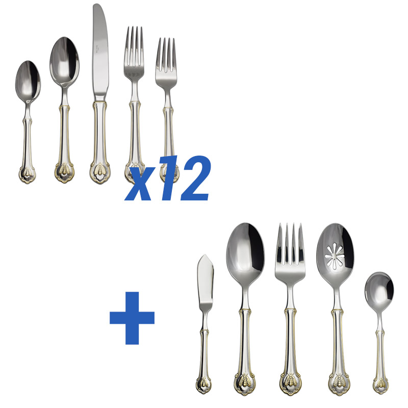 Napoleon Bee Gold 65pc Service for 12
