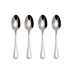 A photo of Continental Bead Teaspoons, Set of 4