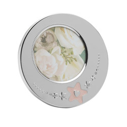 A photo of Baby Pink Star Round Picture Frame