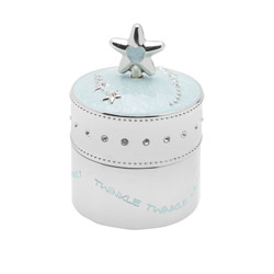 A photo of Baby Blue Star Trinket Musical Box