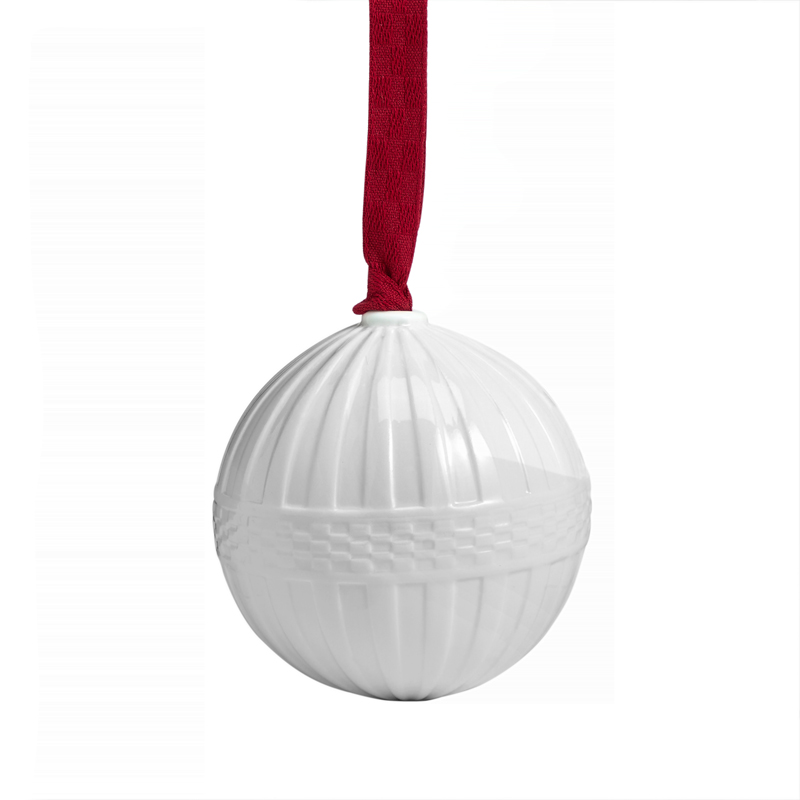 Fluted Ball, White Glaze