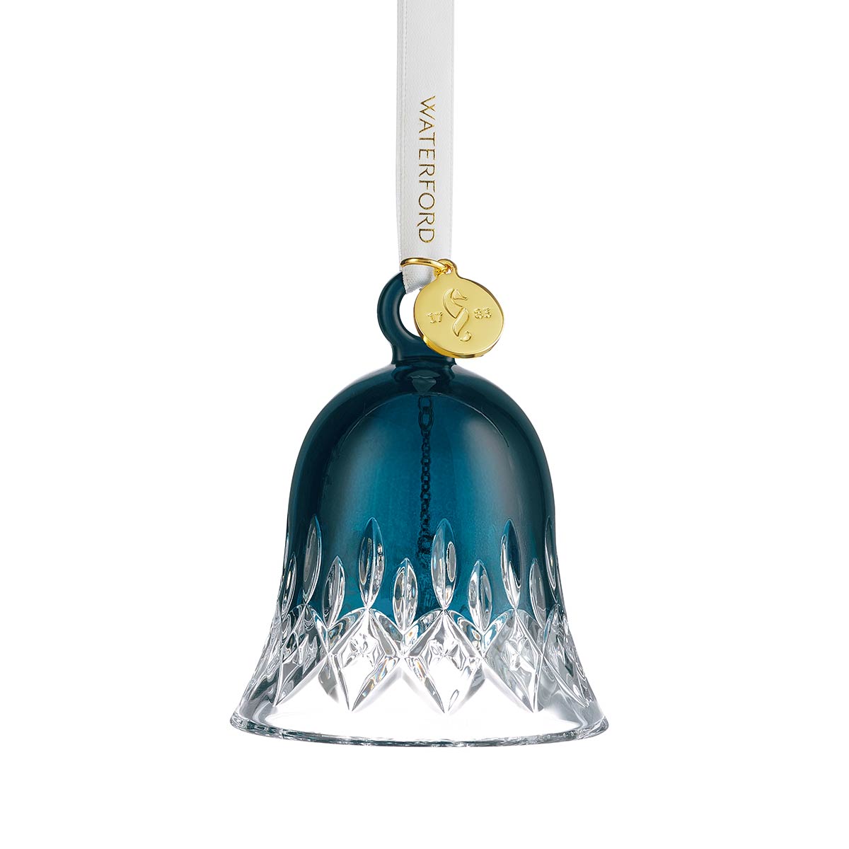 blue and crystal ball haning on ribbon