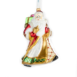 A photo of Holiday Heirlooms Santa Blown Glass Ornament