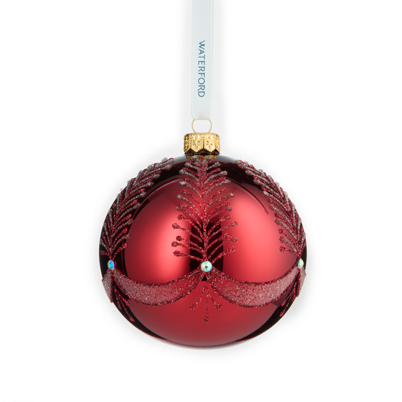 Holiday Heirlooms Red Bauble Blown Glass Ornament