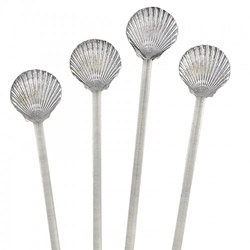 A photo of Sea Shell Drink Stirrer, Set of 4