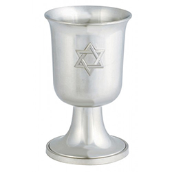 A photo of Kiddush Cup with Star, Satin Finish