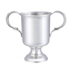 A photo of 8.25 in. Pewter Trophy Cup, Satin Finish