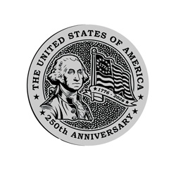 Pewter Logo, 250th Anniversary of The United States