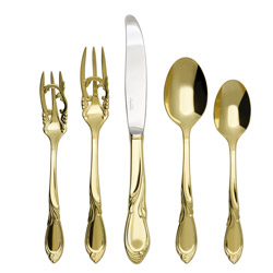 A photo of Cache 24K Gold  5 piece Place Setting