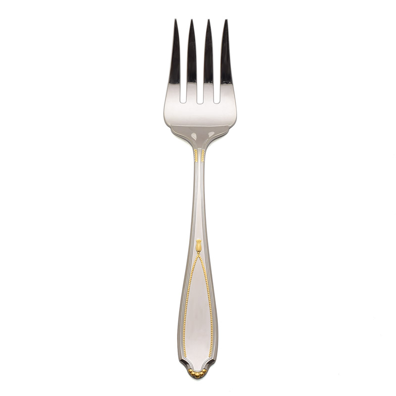 Victoria Gold Accent Serving Fork, Large, 8-1/2"